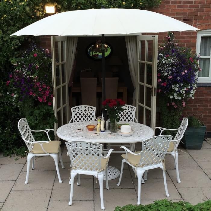 June Table 4 Seater Set - White