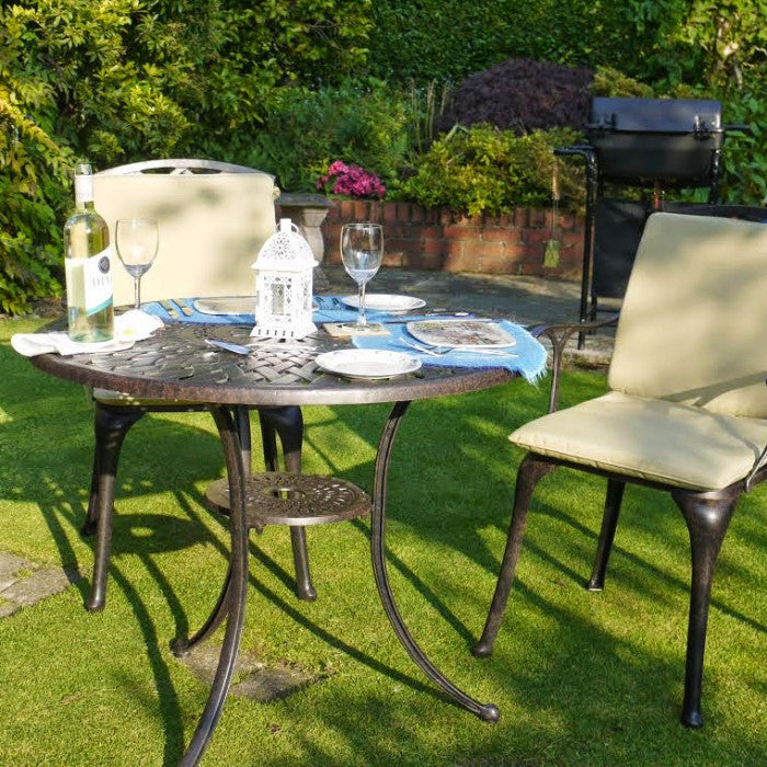 Mia Table 2 Seater Set - Antique Bronze