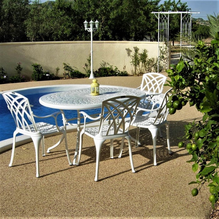 June Table 4 Seater Set - White