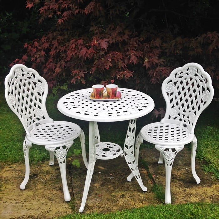 Rose Bistro 2 Seater Set - White