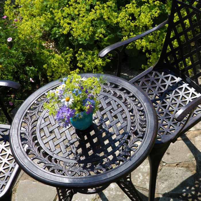 Ivy Bistro Table 2 Seater Set - Antique Bronze