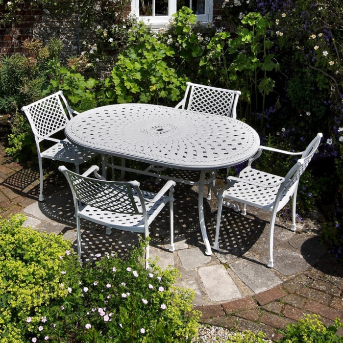 June Table 4 Seater Set - White