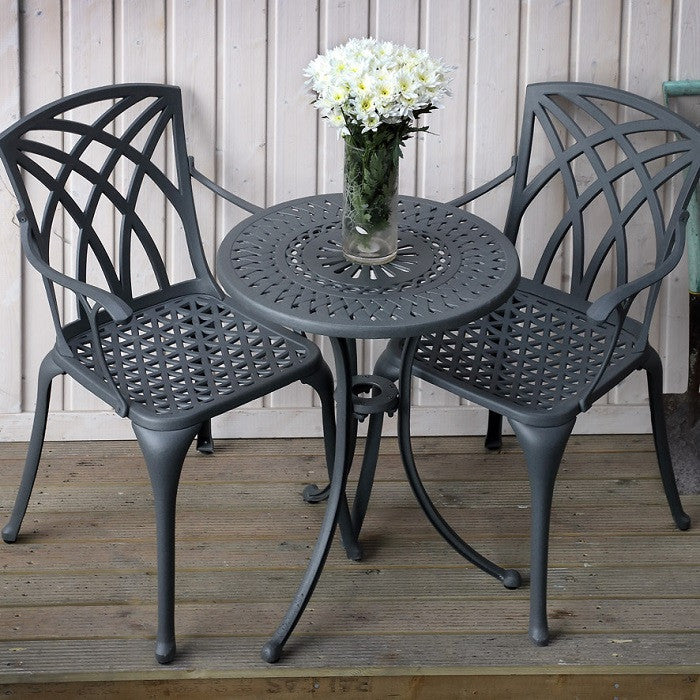 Eve Bistro Table 2 Seater Set - Slate