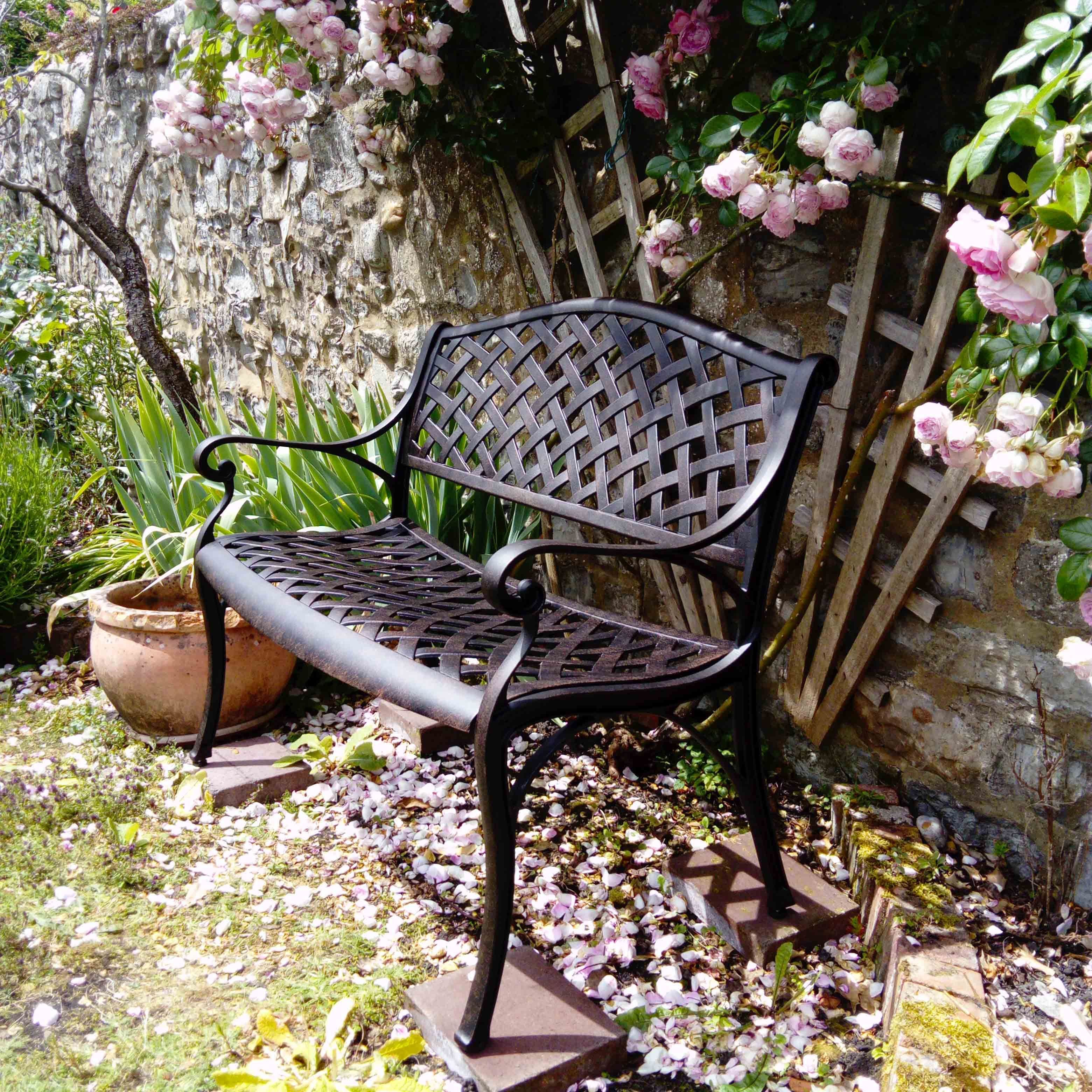 Jasmine Bench Set - Antique Bronze