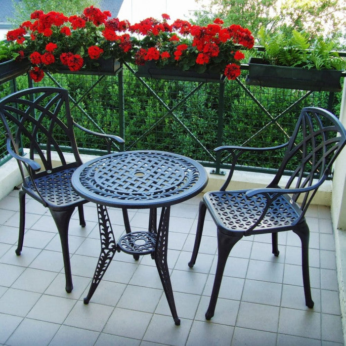 Ivy Bistro Table 2 Seater Set - Antique Bronze