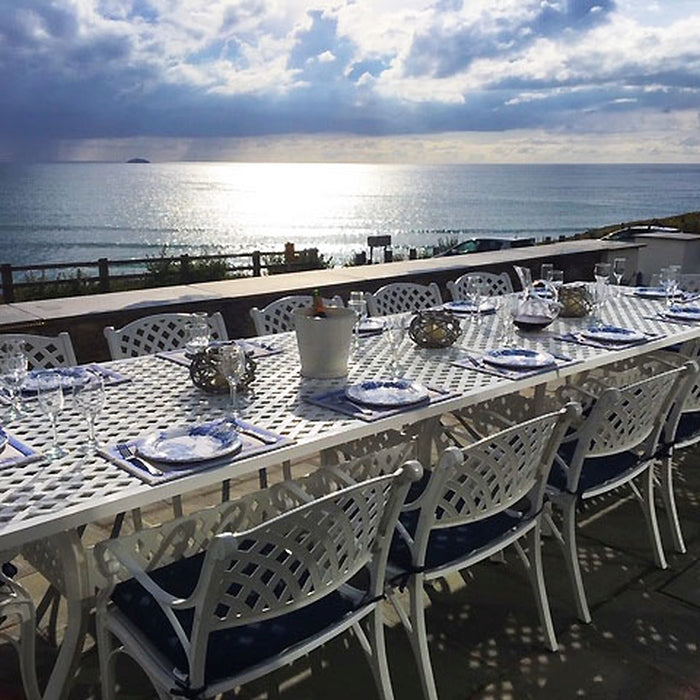 Sophia Table 14 Seater Set - White
