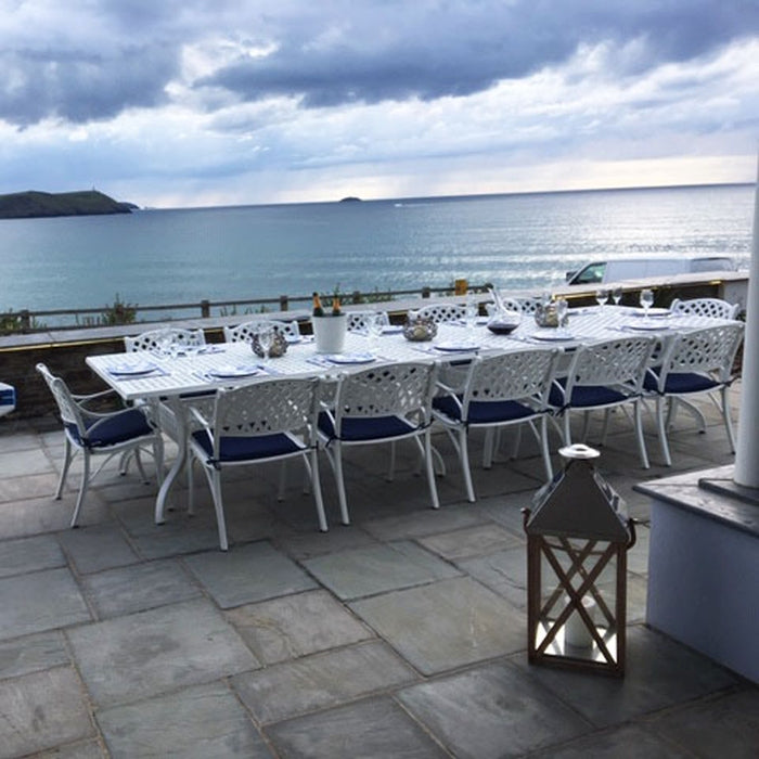 Sophia Table 14 Seater Set - White