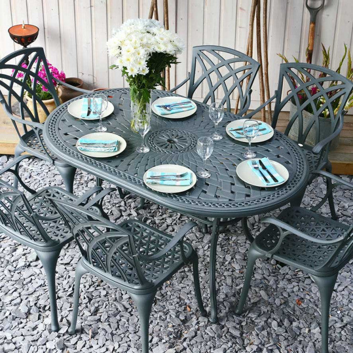 June Table 6 Seater Set - Slate