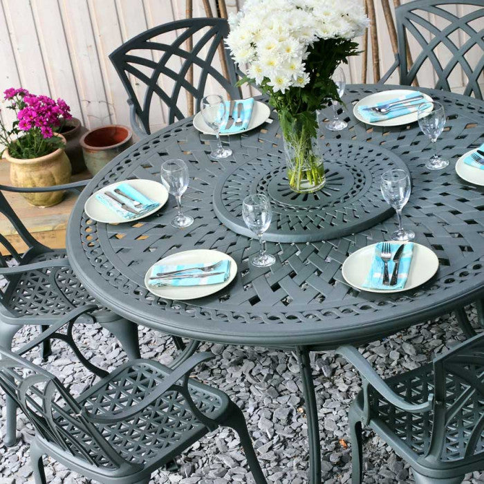 Frances Table 6 Seater Set - Slate