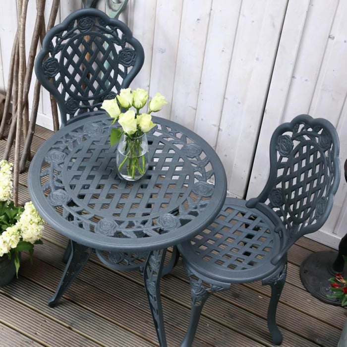 Rose Bistro 2 Seater Set - Slate