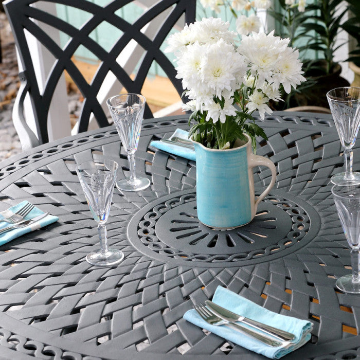 Alice Table 6 Seater Set - Slate