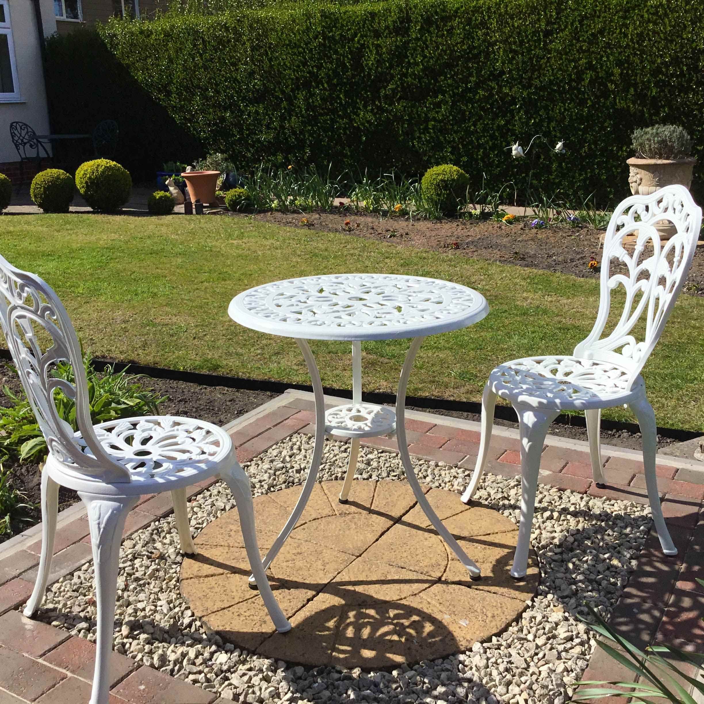 Tulip Bistro 2 Seater Set - White