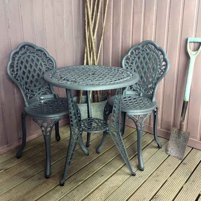 Ivy Bistro 2 Seater Set - Slate