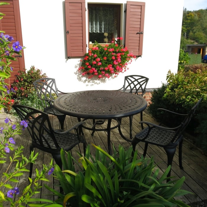 Alice Table 4 Seater Set - Antique Bronze