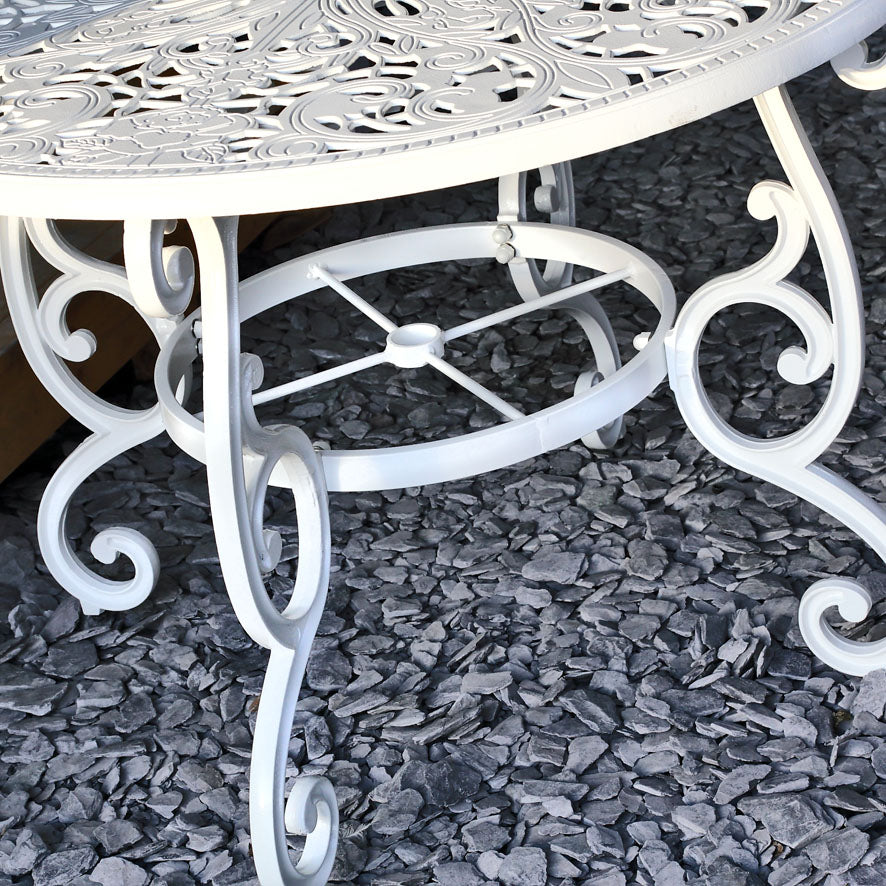 Flora Table 4 Seater Set - White