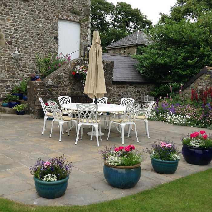 Olivia Table 8 Seater Set - White