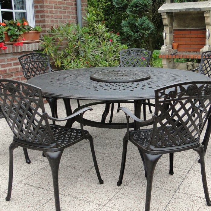 Rosie Table 10 Seater Set - Antique Bronze