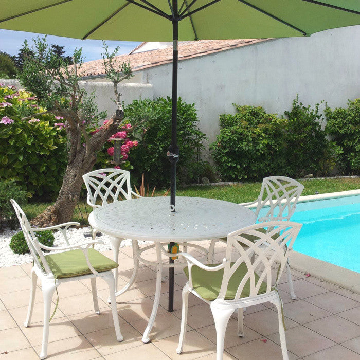 Alice Table 6 Seater Set - White