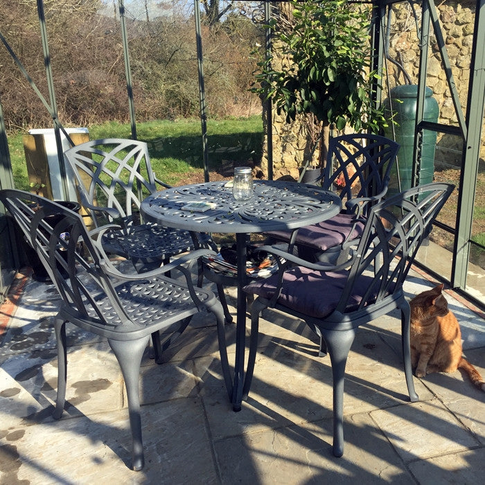 Jill Table 4 Seater Set - Slate