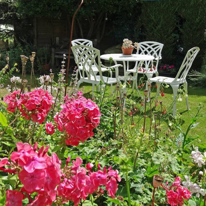 Anna Table 4 Seater Set - White