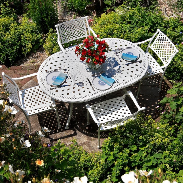 June Table 4 Seater Set - White