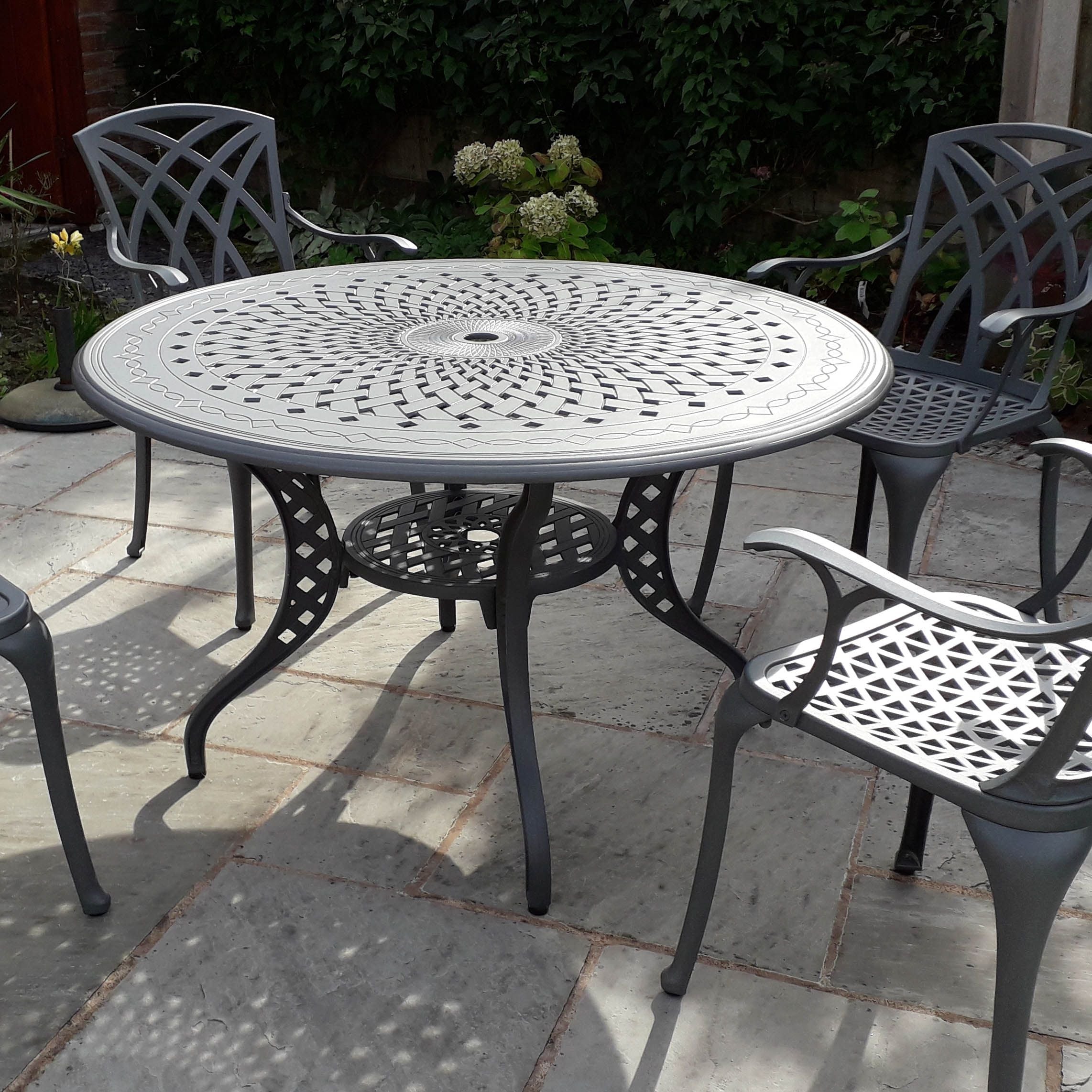 Amy Table 4 Seater Set - Slate