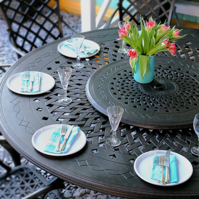 Rosie Table 10 Seater Set - Antique Bronze