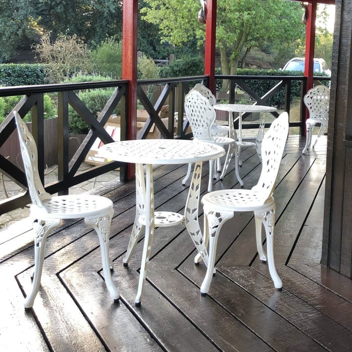 Rose Bistro 2 Seater Set - White