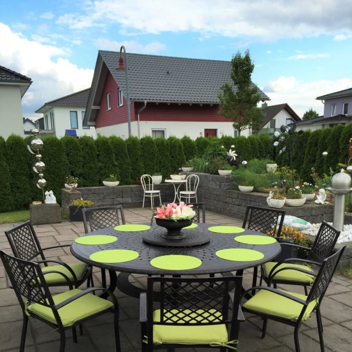 Rosie Table 10 Seater Set - Antique Bronze