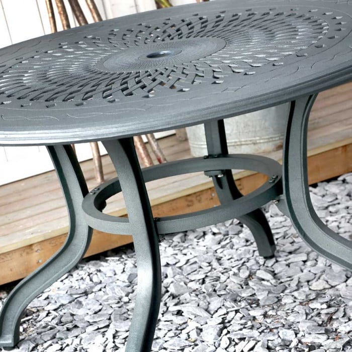 Amy Table 6 Seater Set - Slate