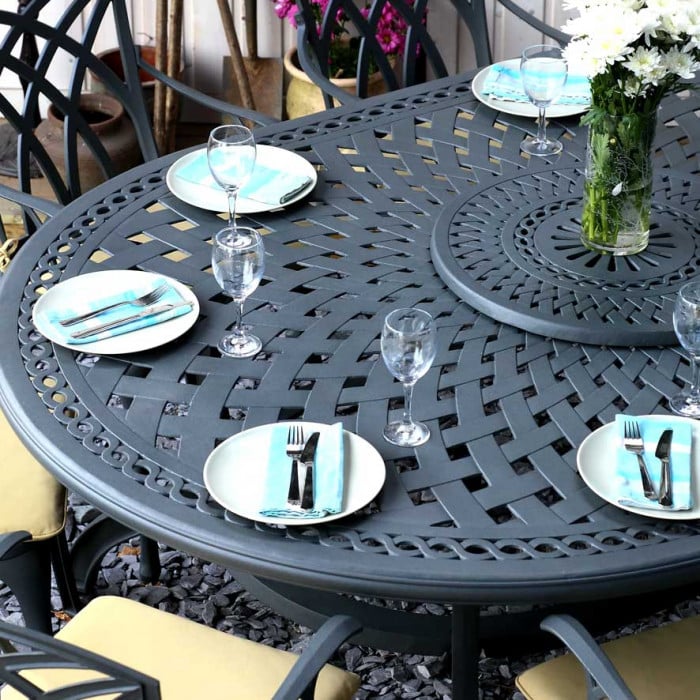 Rosemary Table 10 Seater Set - Slate