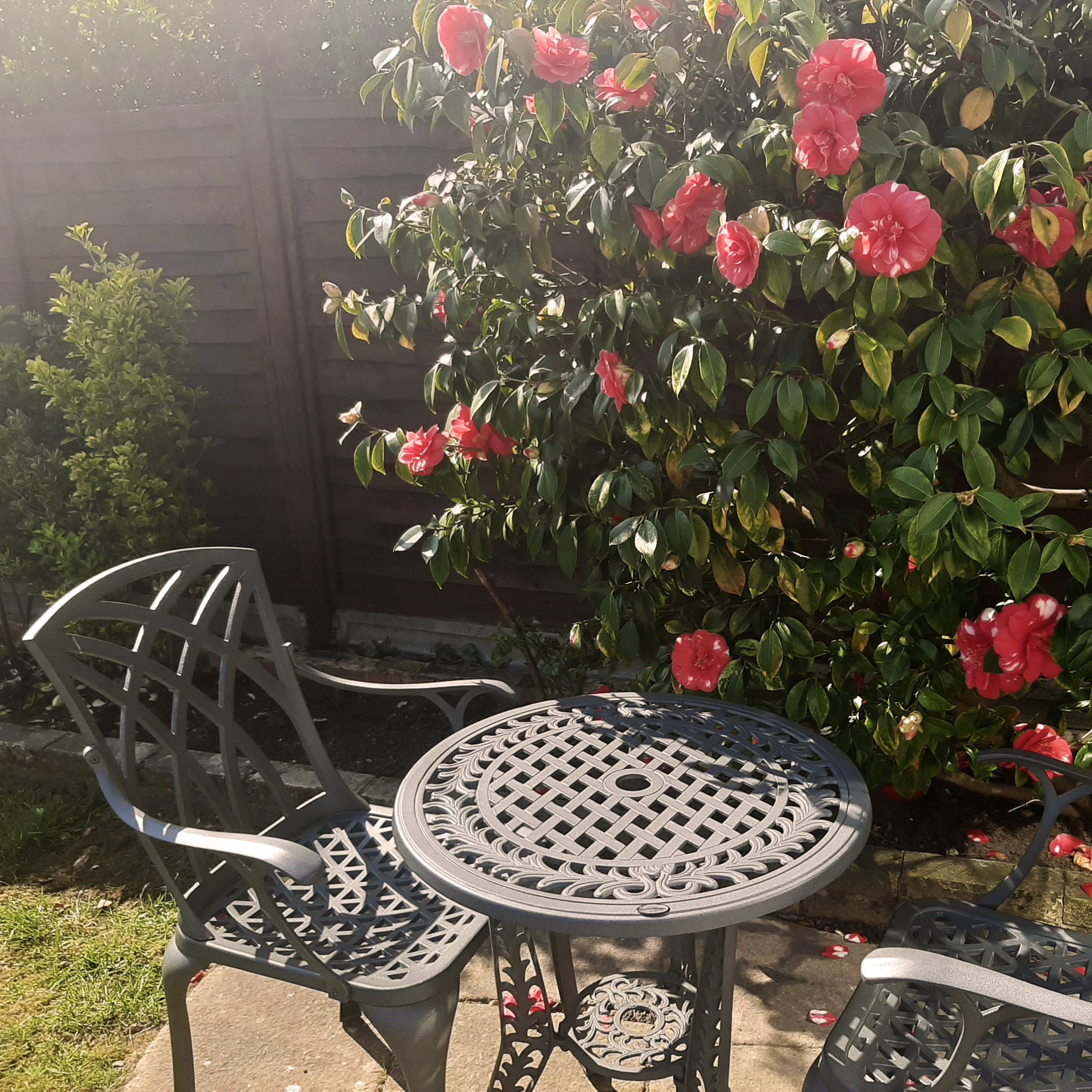 Ivy Bistro Table 2 Seater Set - Slate