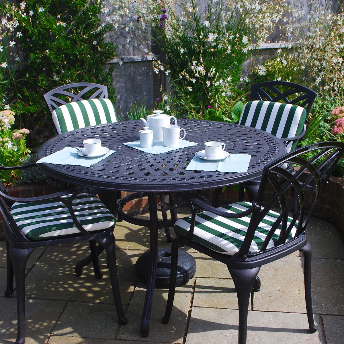 Alice Table 4 Seater Set - Antique Bronze