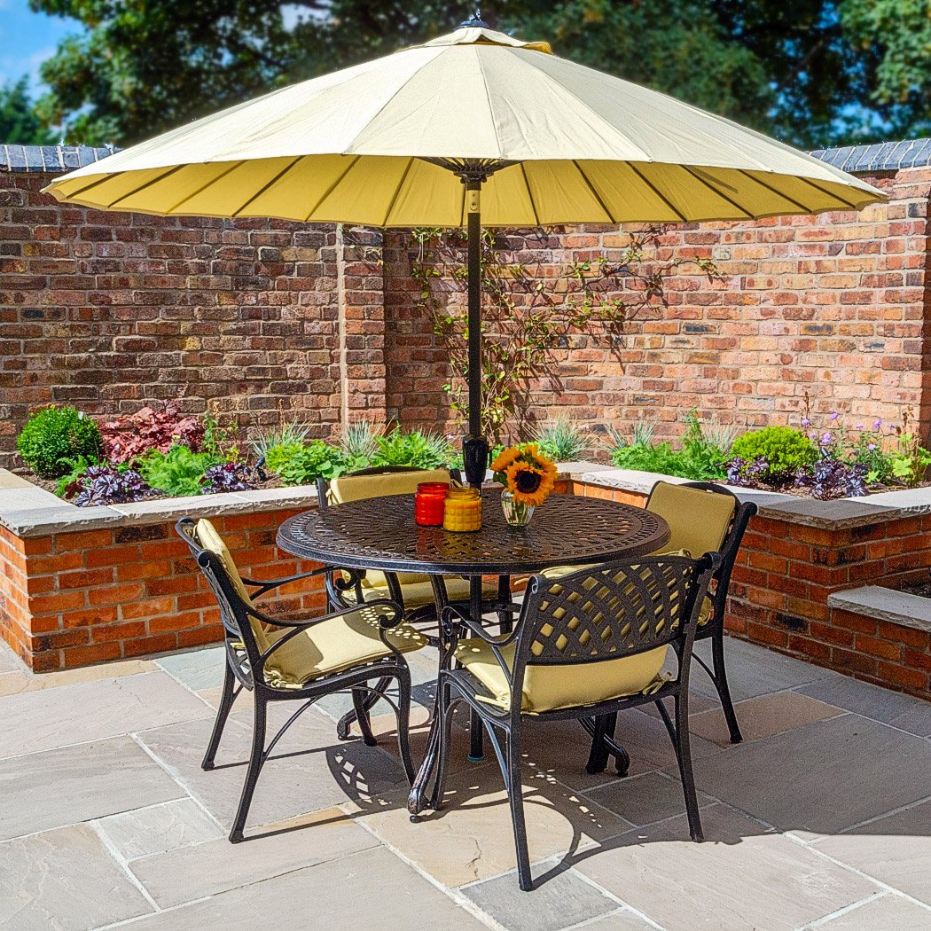 Alice Table 4 Seater Set - Antique Bronze