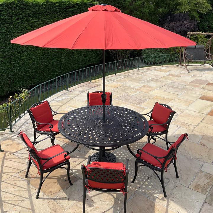 Alice Table 6 Seater Set - Antique Bronze