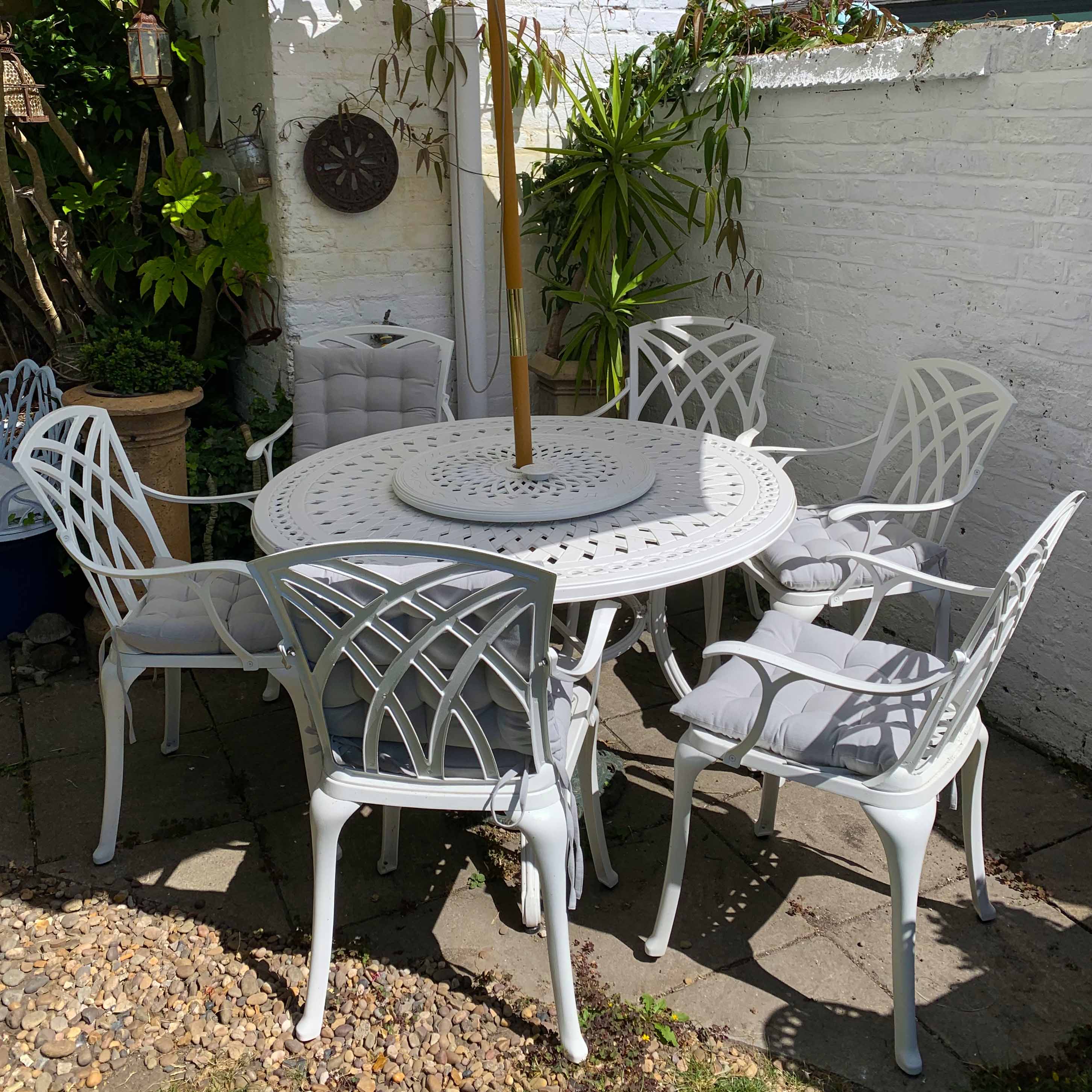 Alice Table 4 Seater Set - White