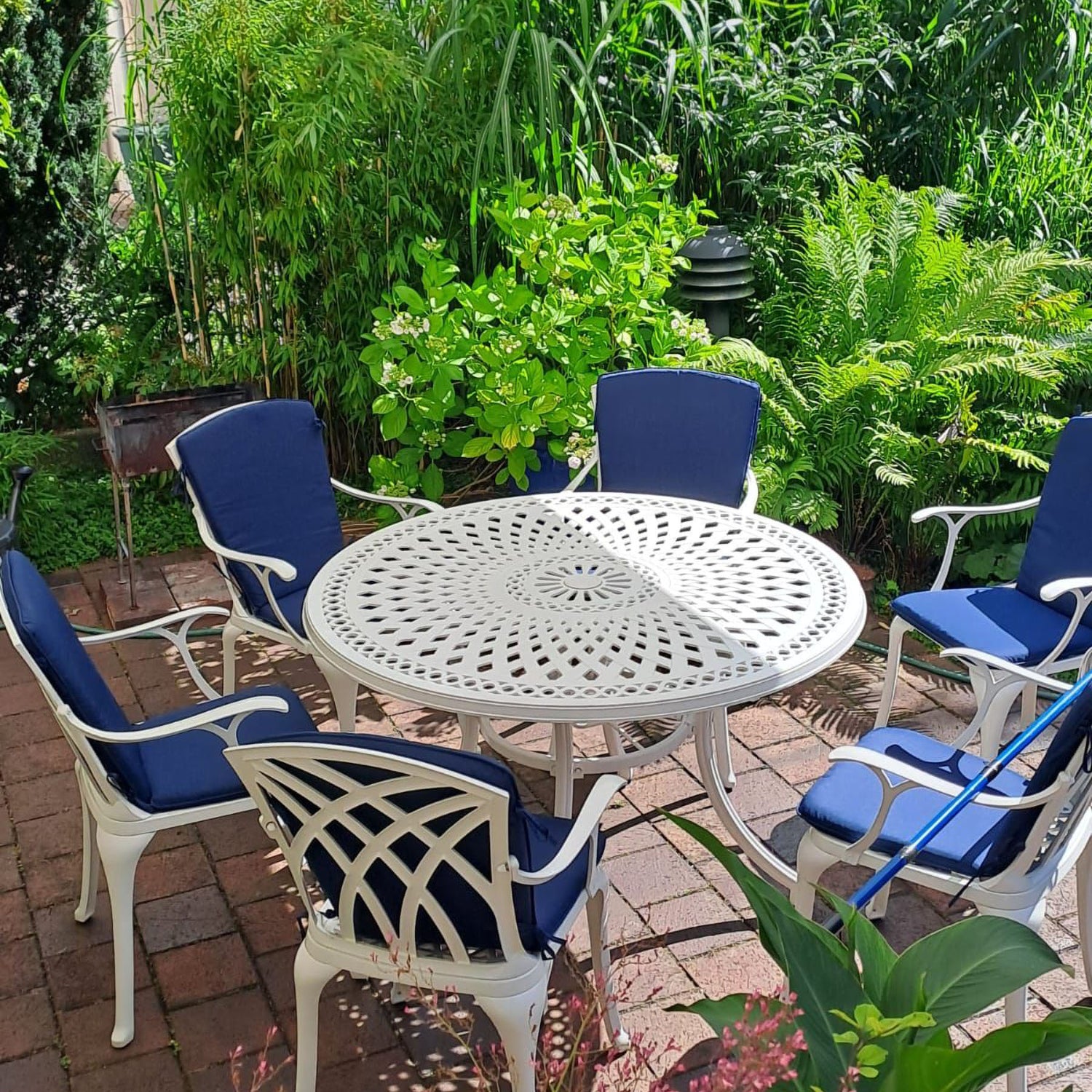 Alice Table 6 Seater Set - White