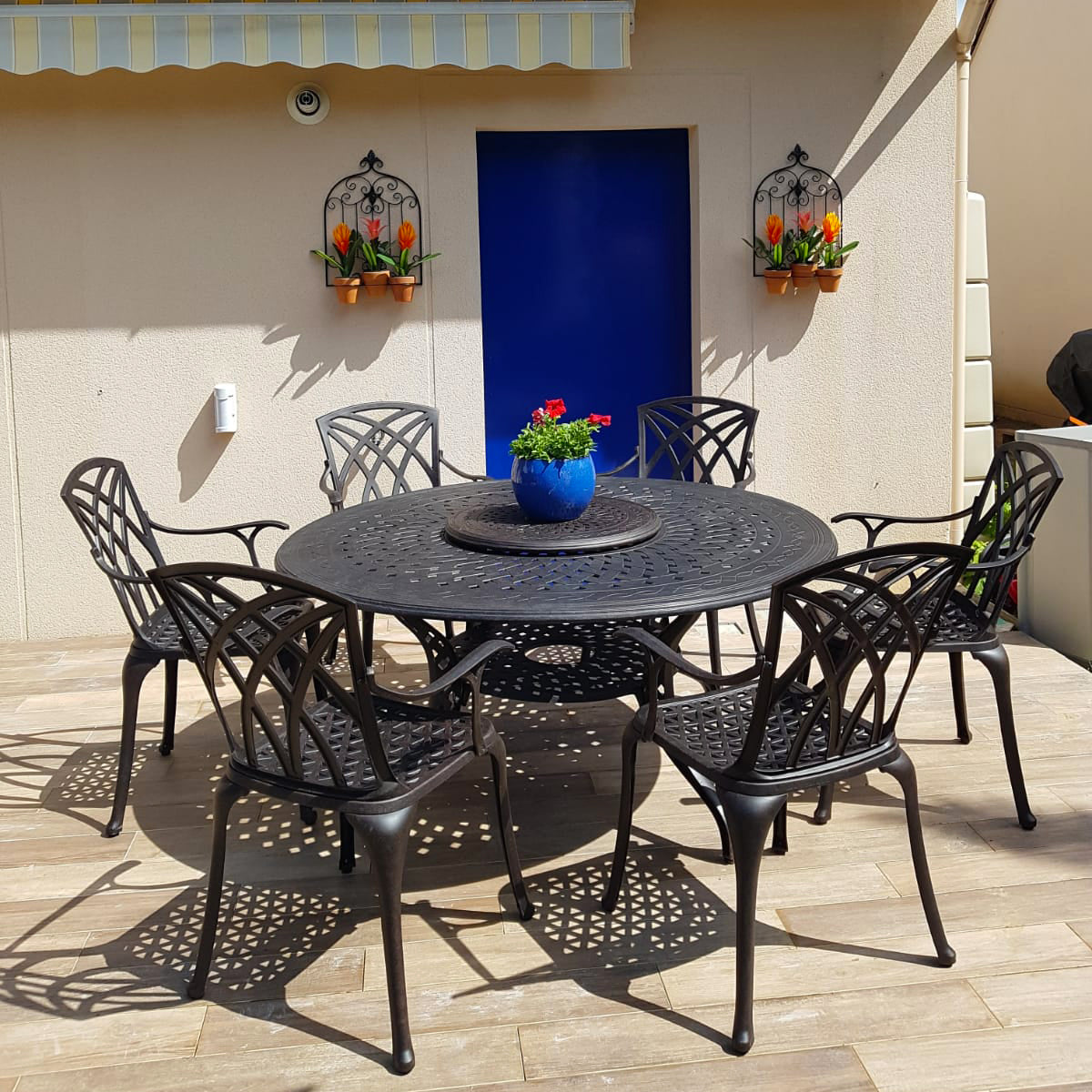 Amelia Table 8 Seater Set - Antique Bronze