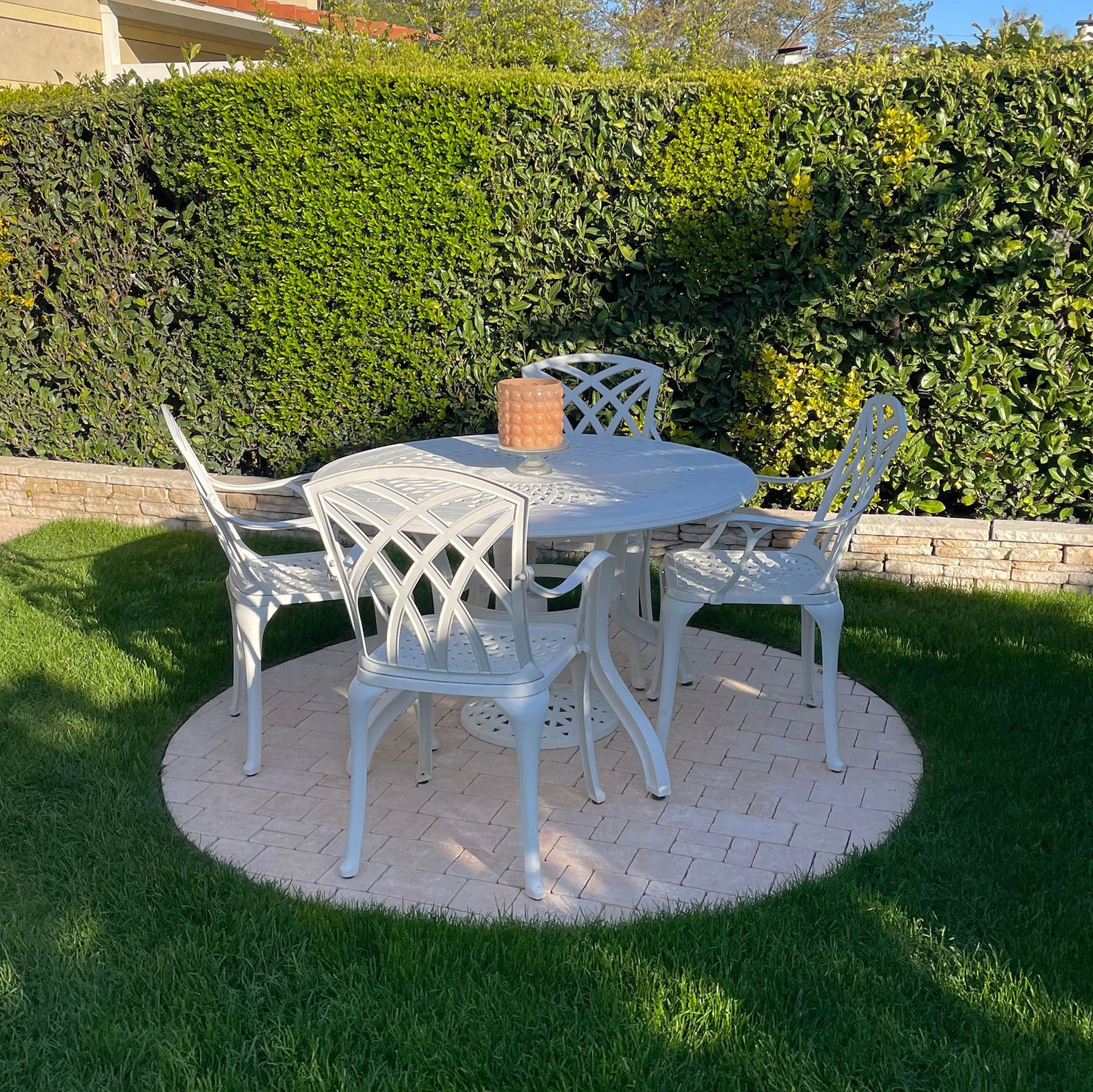 Amy Table 4 Seater Set - White