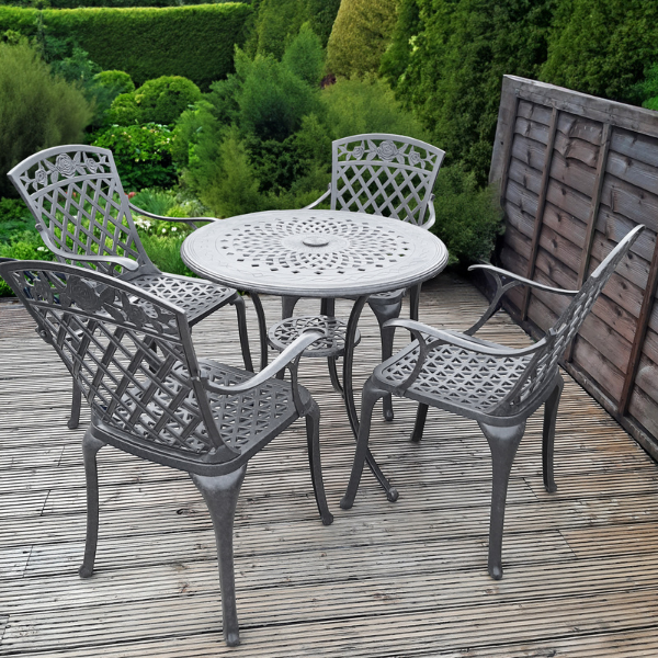 Anna Table 4 Seater Set - Slate