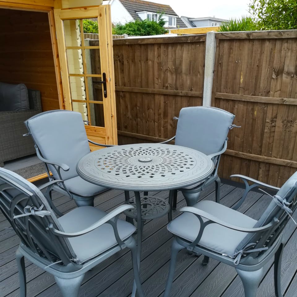 Anna Table 4 Seater Set - Slate