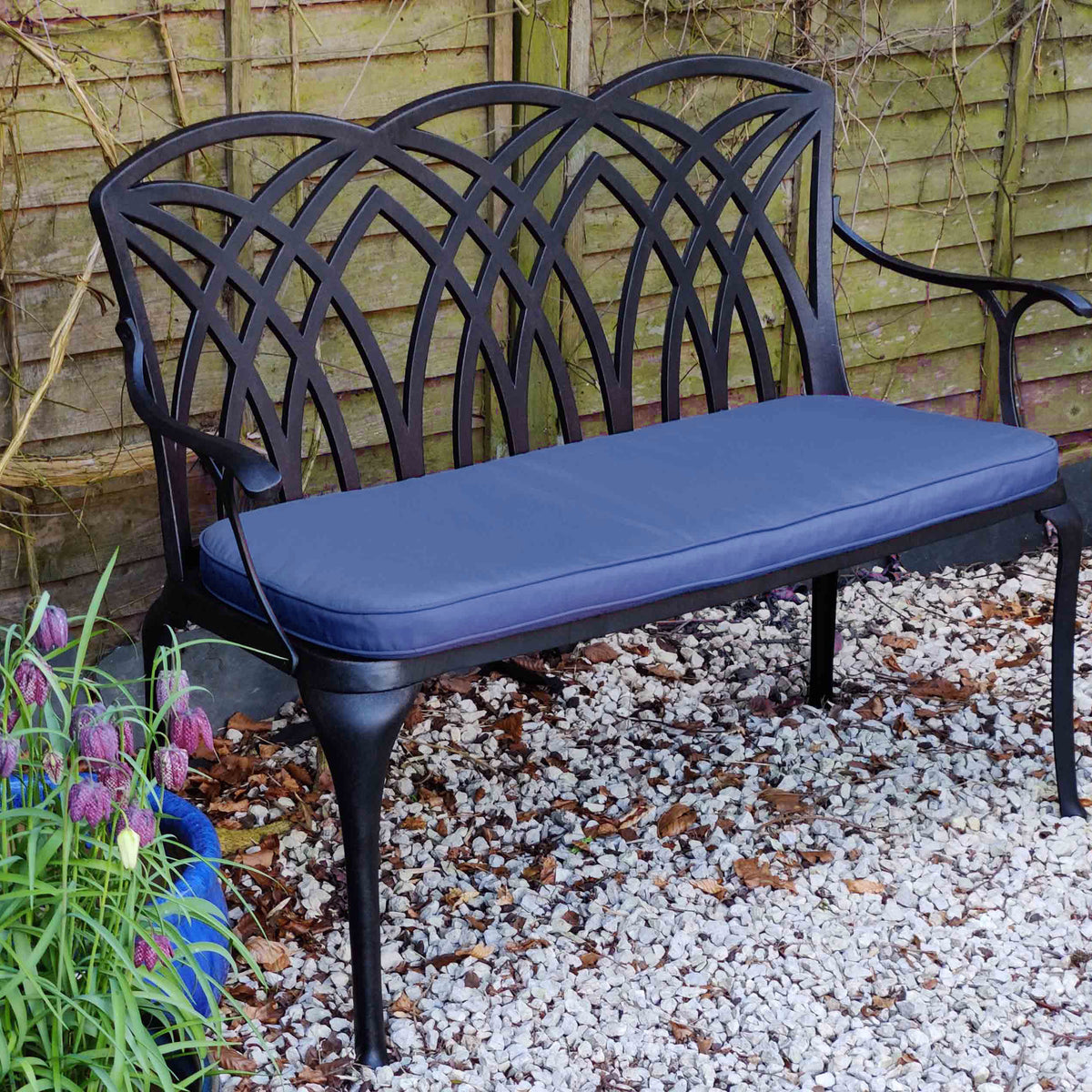 April Bench Cushion - Blue