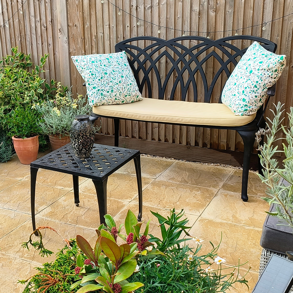 Willow Table 2 Seater Set - Antique Bronze
