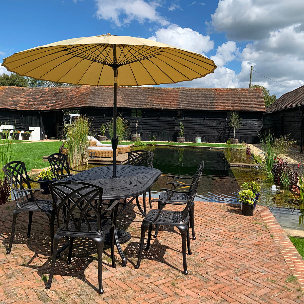 Catherine Table 6 Seater Set - Antique Bronze