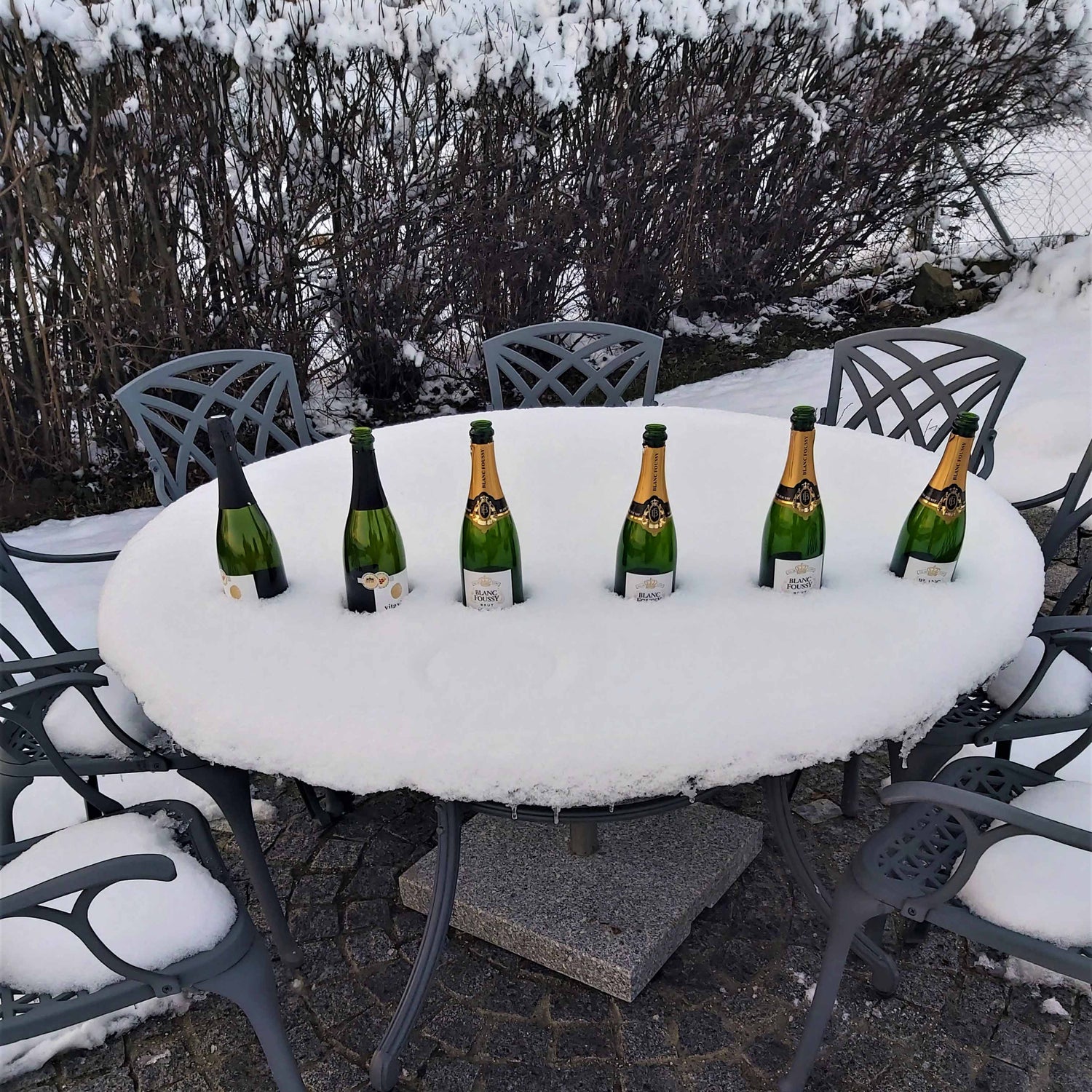 Charlotte Table 6 Seater Set - Slate Grey