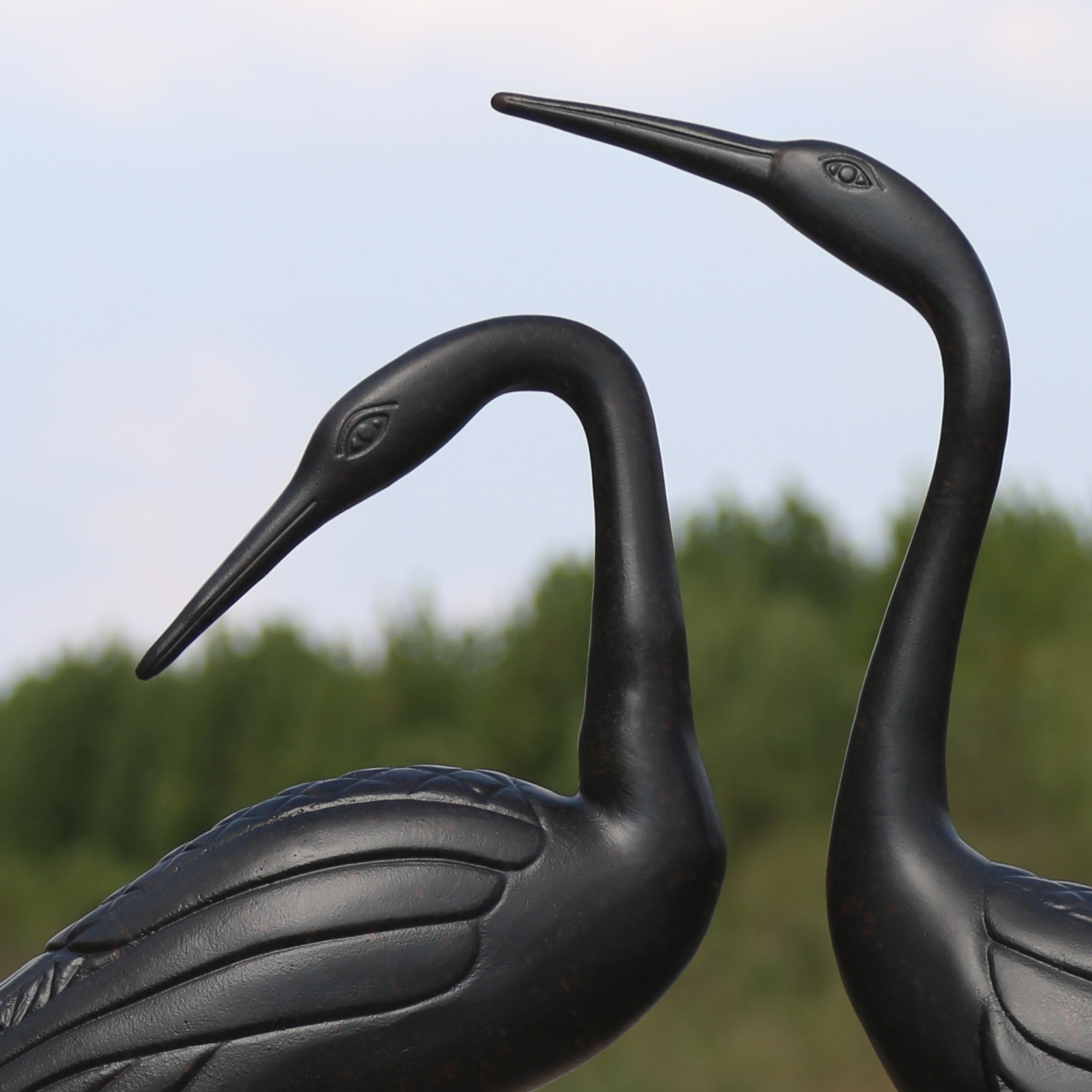Crane Pair - Antique Bronze