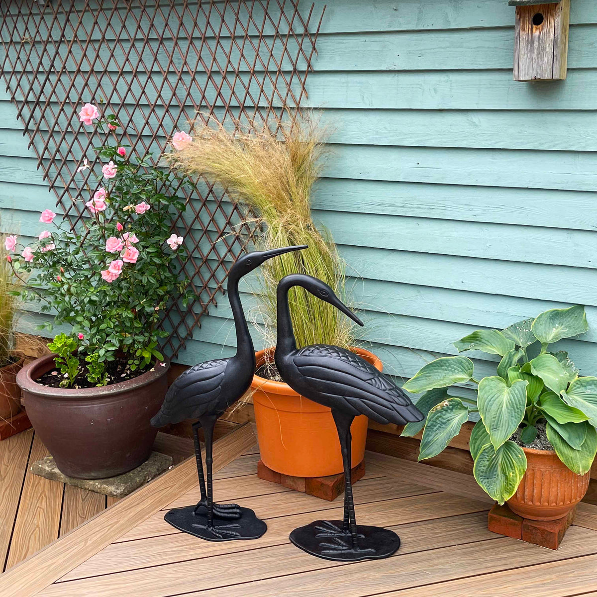 Crane Pair - Antique Bronze