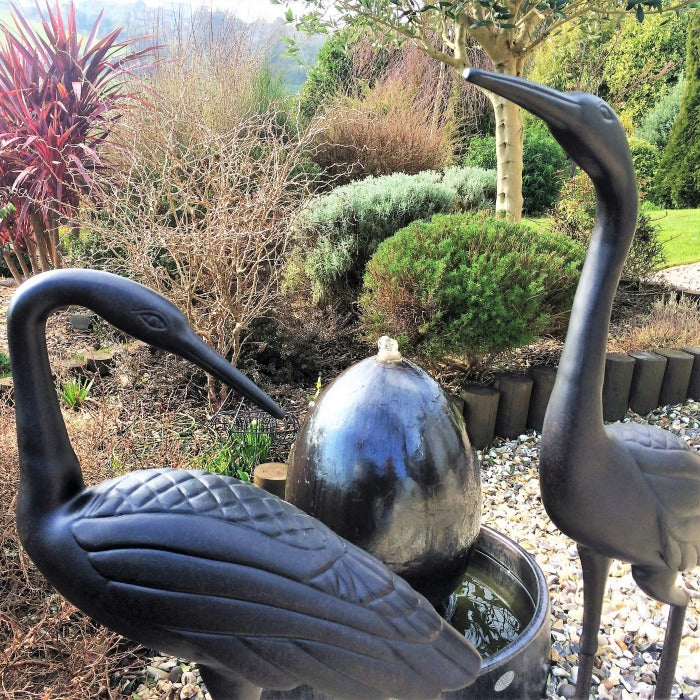 Crane Pair - Antique Bronze