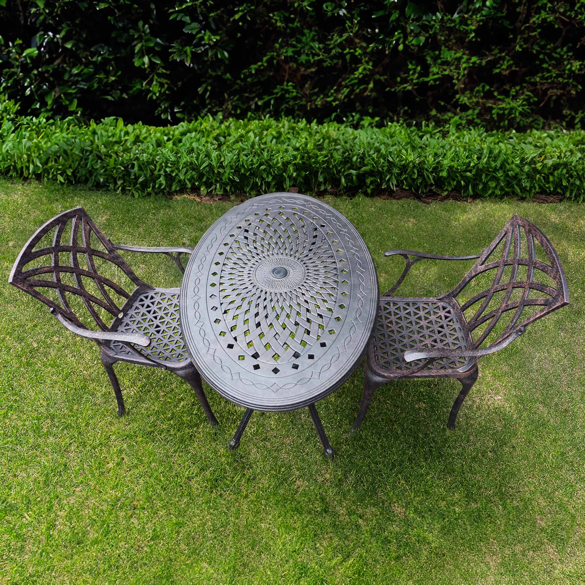 Daisie Table 2 Seater Set - Antique Bronze