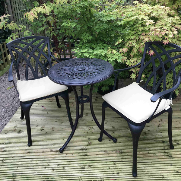 Ella Bistro Table 2 Seater Set - Antique Bronze